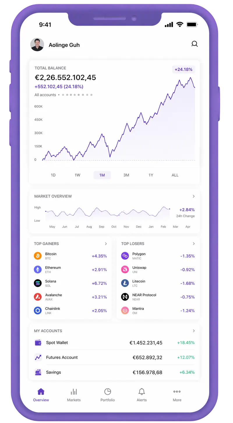 Brasil Renda GPT mobile app showing portfolio overview